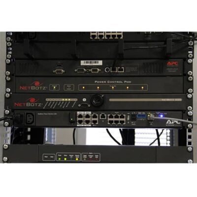 The Netbotz 250 mounted on a rack