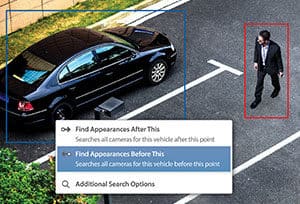 Appearance Search for a person or vehicle of interest