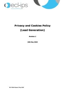 Privacy and cookies policy lead generation