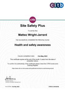 Health And Safety Awareness Matteo Completes Course Ecl ips